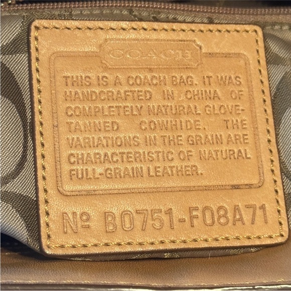 COACH Brown Leather Satchel Bag Purse Handbag - Picture 4 of 5